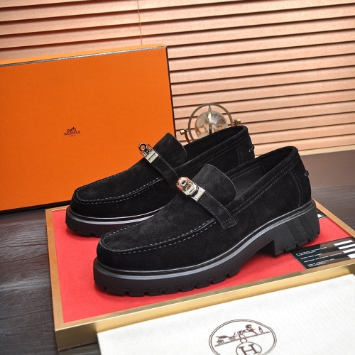 Hermes Leather Shoes For Men #1156641 $135.00 USD, Wholesale Replica Hermes Leather Shoes