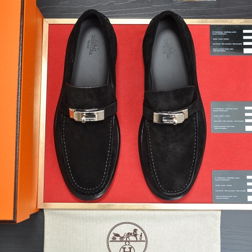 Replica Hermes Leather Shoes For Men #1156641 $135.00 USD for Wholesale