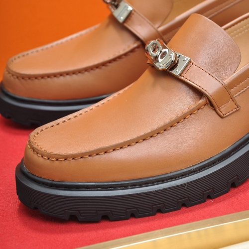 Replica Hermes Leather Shoes For Men #1156652 $135.00 USD for Wholesale