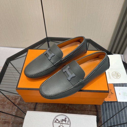 Hermes Leather Shoes For Men #1156717 $100.00 USD, Wholesale Replica Hermes Leather Shoes