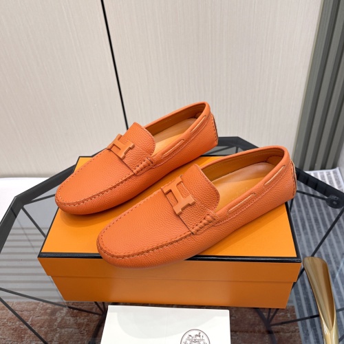 Hermes Leather Shoes For Men #1156721 $100.00 USD, Wholesale Replica Hermes Leather Shoes