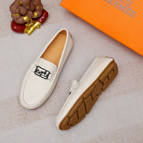 Replica Hermes Leather Shoes For Men #1156727 $68.00 USD for Wholesale