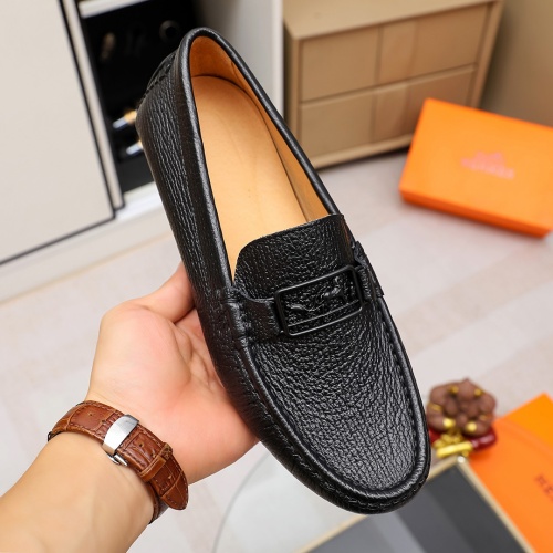 Replica Hermes Leather Shoes For Men #1156729 $68.00 USD for Wholesale