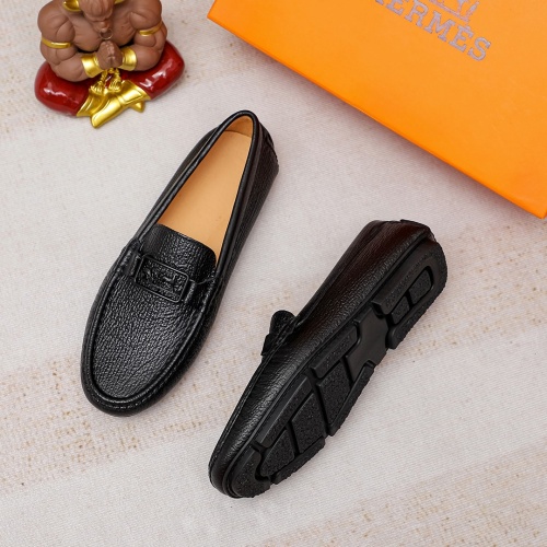 Replica Hermes Leather Shoes For Men #1156729 $68.00 USD for Wholesale
