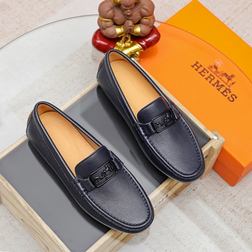 Replica Hermes Leather Shoes For Men #1156731 $68.00 USD for Wholesale