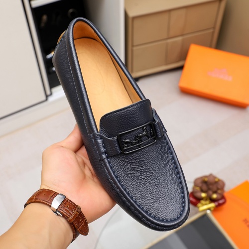 Replica Hermes Leather Shoes For Men #1156731 $68.00 USD for Wholesale