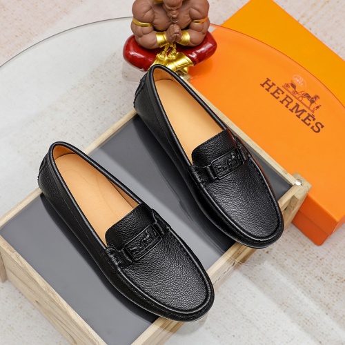Replica Hermes Leather Shoes For Men #1156732 $68.00 USD for Wholesale