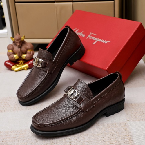 Salvatore Ferragamo Leather Shoes For Men #1156733 $85.00 USD, Wholesale Replica Salvatore Ferragamo Leather Shoes