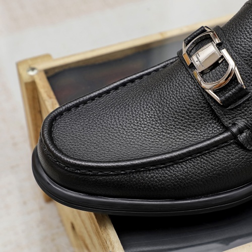 Replica Salvatore Ferragamo Leather Shoes For Men #1156735 $85.00 USD for Wholesale