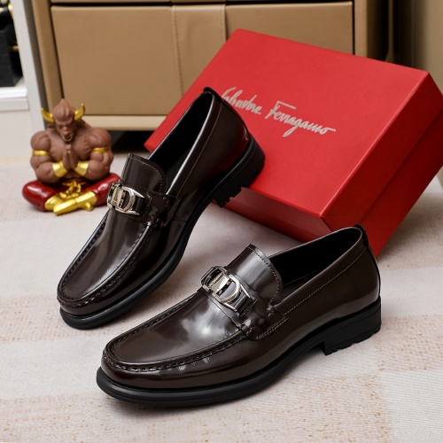 Salvatore Ferragamo Leather Shoes For Men #1156738 $85.00 USD, Wholesale Replica Salvatore Ferragamo Leather Shoes