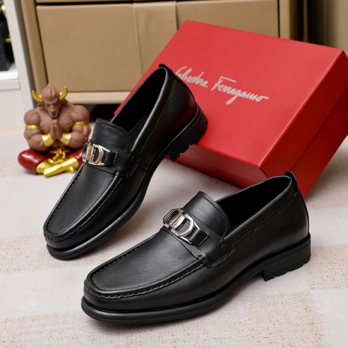 Salvatore Ferragamo Leather Shoes For Men #1156740 $85.00 USD, Wholesale Replica Salvatore Ferragamo Leather Shoes