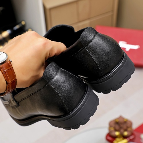 Replica Salvatore Ferragamo Leather Shoes For Men #1156740 $85.00 USD for Wholesale