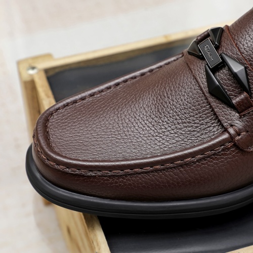 Replica Salvatore Ferragamo Leather Shoes For Men #1156741 $85.00 USD for Wholesale