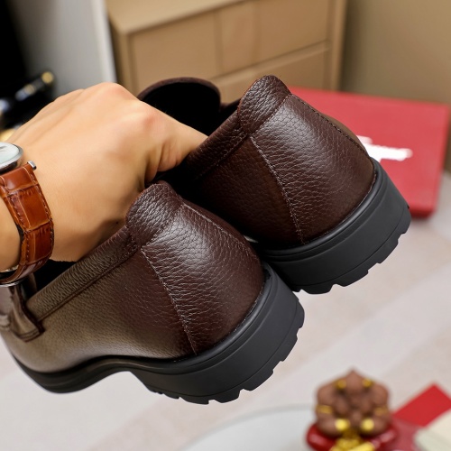 Replica Salvatore Ferragamo Leather Shoes For Men #1156741 $85.00 USD for Wholesale