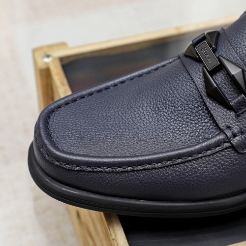 Replica Salvatore Ferragamo Leather Shoes For Men #1156742 $85.00 USD for Wholesale
