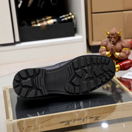 Replica Salvatore Ferragamo Leather Shoes For Men #1156742 $85.00 USD for Wholesale