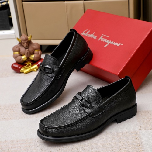 Salvatore Ferragamo Leather Shoes For Men #1156743 $85.00 USD, Wholesale Replica Salvatore Ferragamo Leather Shoes