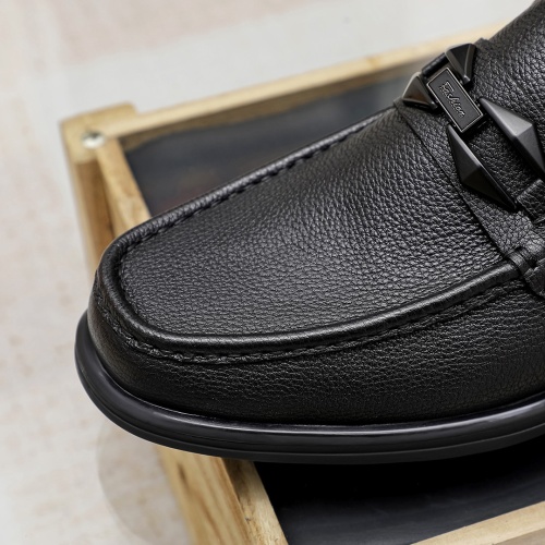 Replica Salvatore Ferragamo Leather Shoes For Men #1156743 $85.00 USD for Wholesale