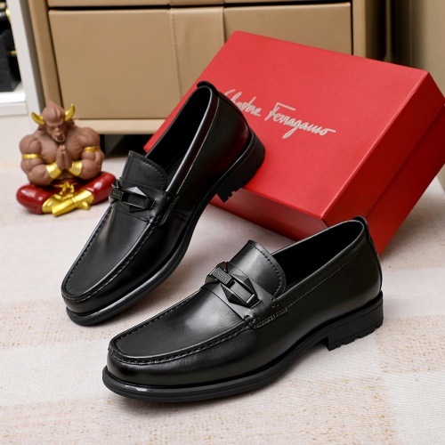 Salvatore Ferragamo Leather Shoes For Men #1156744 $85.00 USD, Wholesale Replica Salvatore Ferragamo Leather Shoes