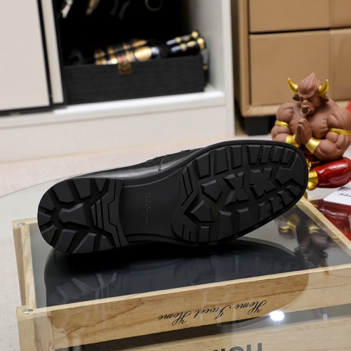 Replica Salvatore Ferragamo Leather Shoes For Men #1156744 $85.00 USD for Wholesale