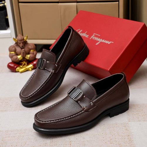 Salvatore Ferragamo Leather Shoes For Men #1156745 $85.00 USD, Wholesale Replica Salvatore Ferragamo Leather Shoes