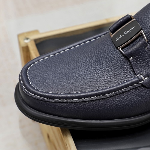 Replica Salvatore Ferragamo Leather Shoes For Men #1156746 $85.00 USD for Wholesale