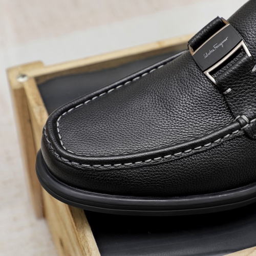 Replica Salvatore Ferragamo Leather Shoes For Men #1156747 $85.00 USD for Wholesale