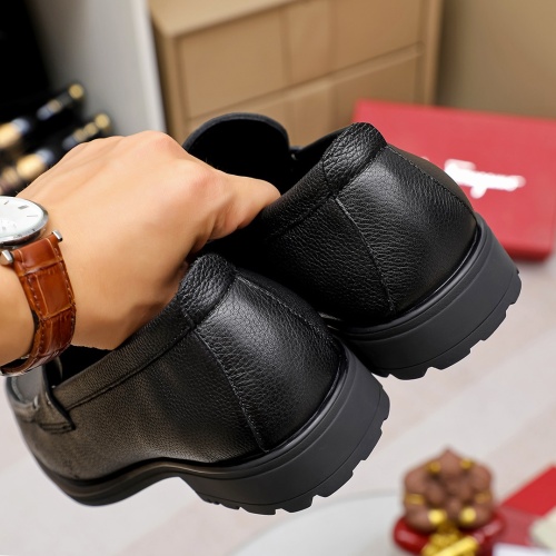 Replica Salvatore Ferragamo Leather Shoes For Men #1156747 $85.00 USD for Wholesale