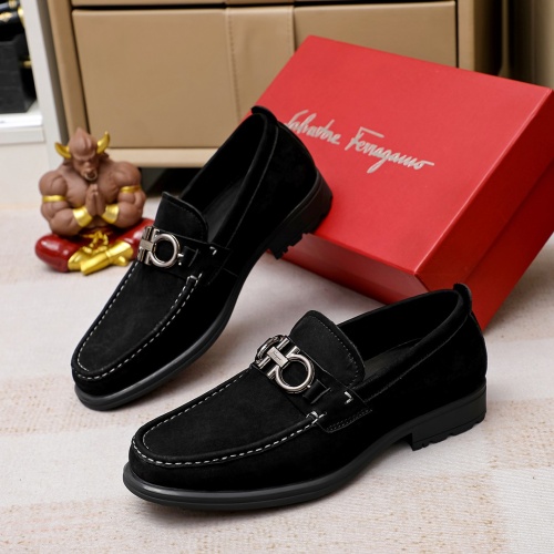 Salvatore Ferragamo Leather Shoes For Men #1156753 $85.00 USD, Wholesale Replica Salvatore Ferragamo Leather Shoes