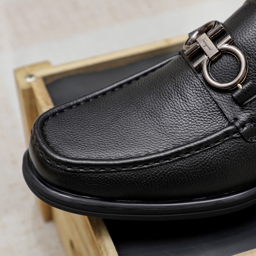 Replica Salvatore Ferragamo Leather Shoes For Men #1156754 $85.00 USD for Wholesale