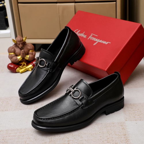 Salvatore Ferragamo Leather Shoes For Men #1156755 $85.00 USD, Wholesale Replica Salvatore Ferragamo Leather Shoes