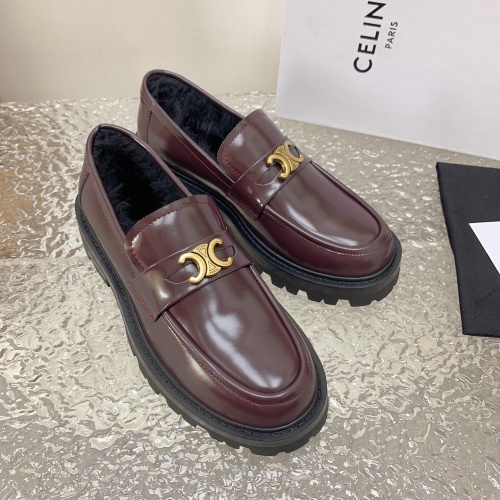 Celine Leather Shoes For Women #1157271