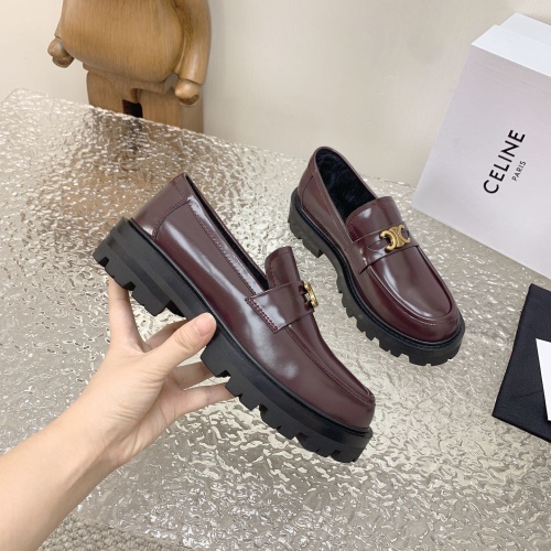 Replica Celine Leather Shoes For Women #1157271 $115.00 USD for Wholesale