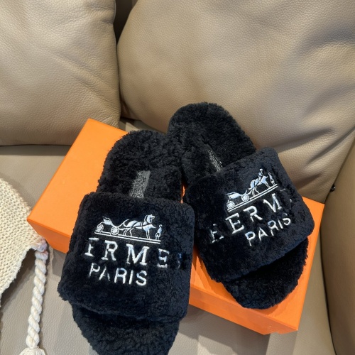 Replica Hermes Slippers For Men #1157286 $88.00 USD for Wholesale