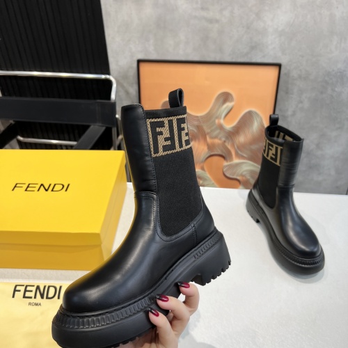 Replica Fendi Fashion Boots For Women #1157843 $102.00 USD for Wholesale