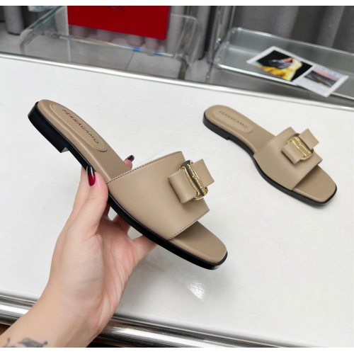 Replica Salvatore Ferragamo Slippers For Women #1157907 $82.00 USD for Wholesale