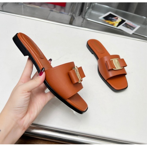 Replica Salvatore Ferragamo Slippers For Women #1157910 $82.00 USD for Wholesale