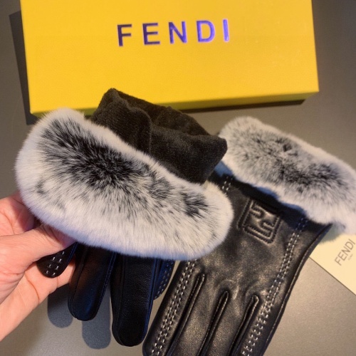 Replica Fendi Gloves For Women #1157945 $42.00 USD for Wholesale
