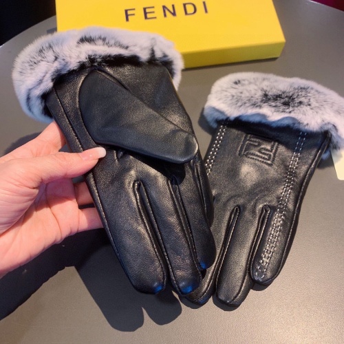Replica Fendi Gloves For Women #1157945 $42.00 USD for Wholesale