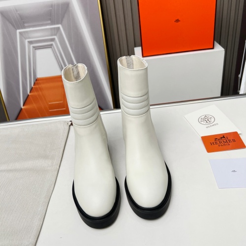 Replica Hermes Boots For Women #1157959 $115.00 USD for Wholesale