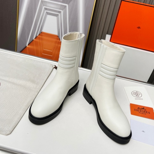 Replica Hermes Boots For Women #1157959 $115.00 USD for Wholesale