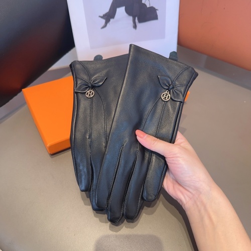 Replica Hermes Gloves For Women #1157968 $48.00 USD for Wholesale