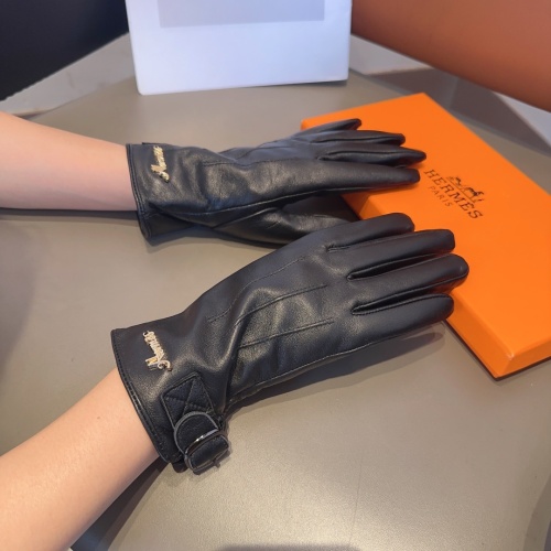 Replica Hermes Gloves For Women #1157969 $48.00 USD for Wholesale