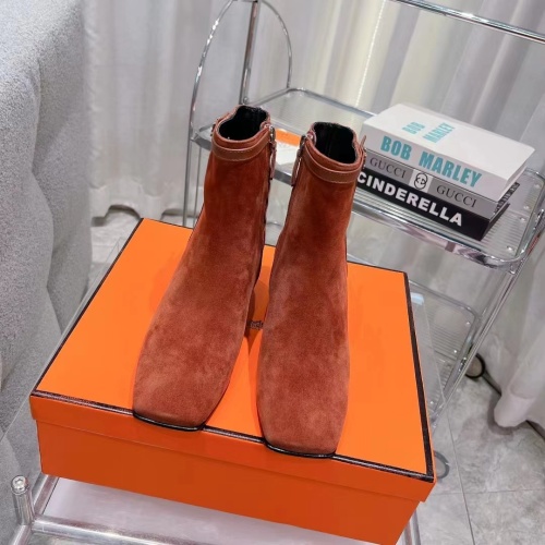 Replica Hermes Boots For Women #1157970 $130.00 USD for Wholesale
