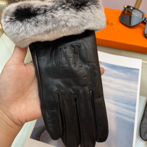Replica Hermes Gloves For Women #1157972 $48.00 USD for Wholesale