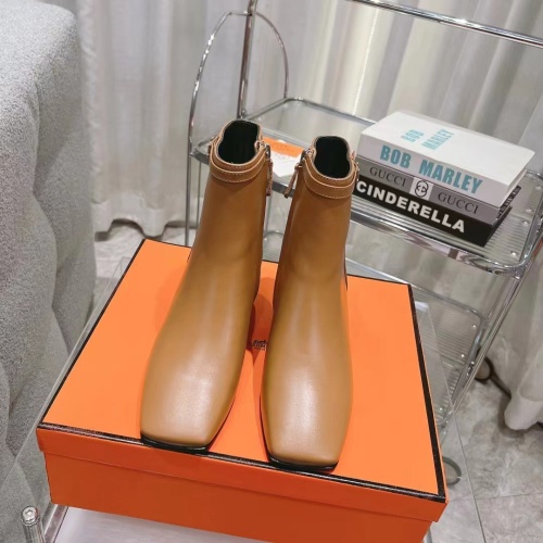 Replica Hermes Boots For Women #1157973 $130.00 USD for Wholesale