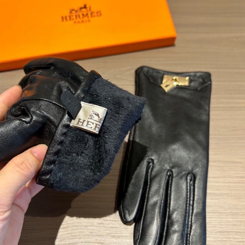 Replica Hermes Gloves For Women #1158024 $64.00 USD for Wholesale