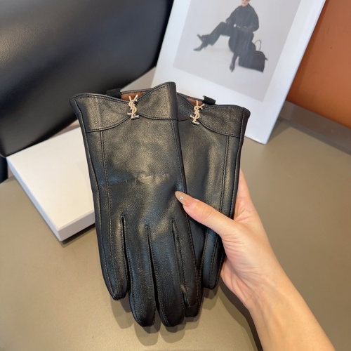Replica Yves Saint Laurent Gloves For Women #1158044 $45.00 USD for Wholesale
