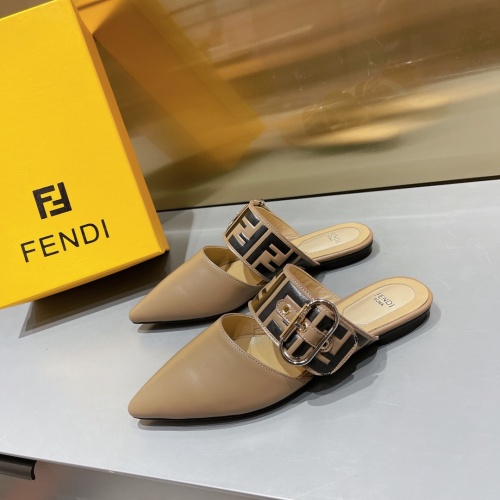 Fendi Slippers For Women #1158058 $98.00 USD, Wholesale Replica Fendi Slippers