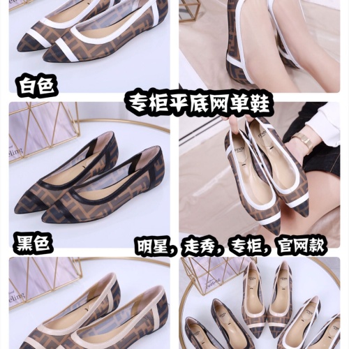 Replica Fendi Flat Shoes For Women #1158198 $88.00 USD for Wholesale